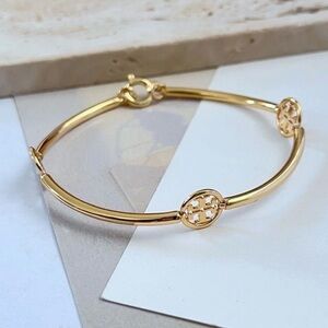 Tory Burch Gold Logo Bracelet